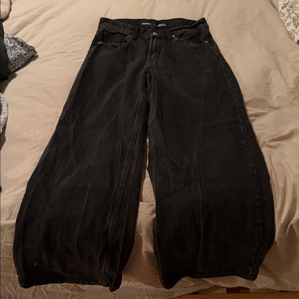 Old Navy Charcoal Wide-Leg Jeans